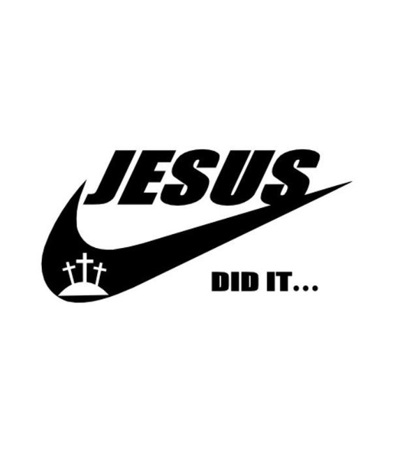 Jesus Did It Just Do It Nike Swoosh Svg Etsy