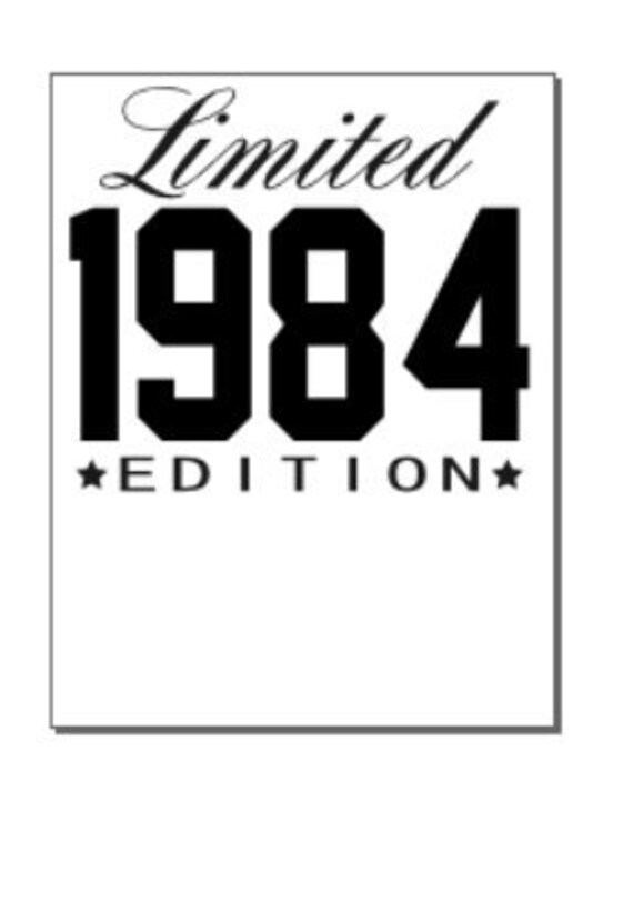 Limited Edition Birthday 1984 Happy Birthday Svg Etsy
