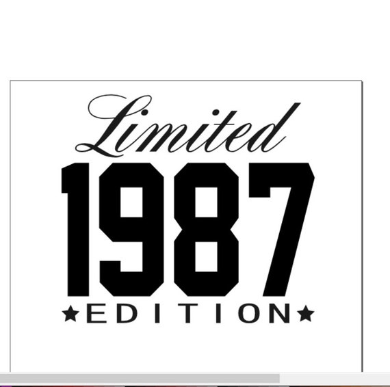 Download Limited Edition Birthday 1987 Happy Birthday Svg Etsy