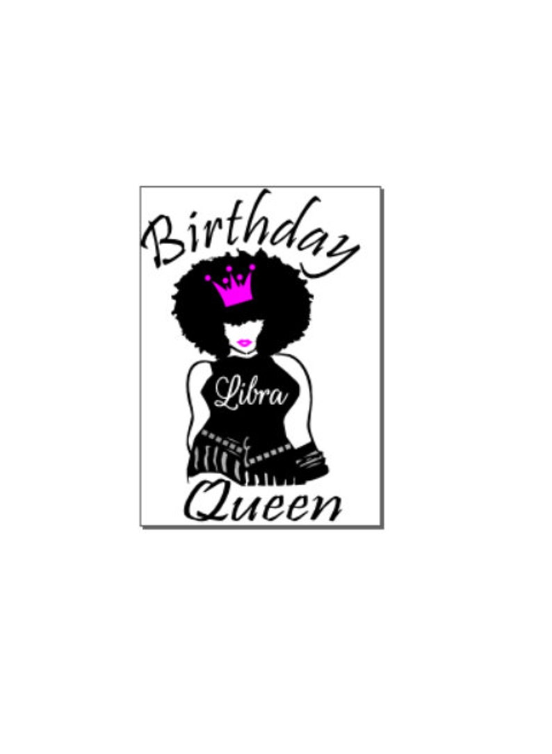 Birthday Queen Libra Sexy Black Woman African American