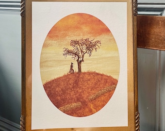 Mr. Fox Watercolor Print – Wes Anderson Art