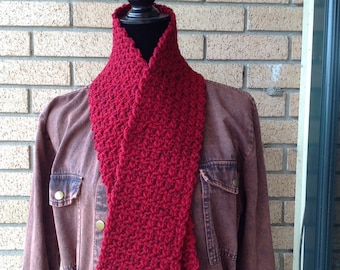 Petite Length scarf / Handmade Crochet Scarf / Crochet Winter Scarf