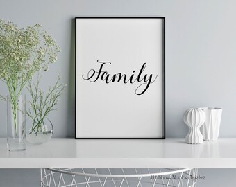 Family - Wall Art - Minimalistic Print