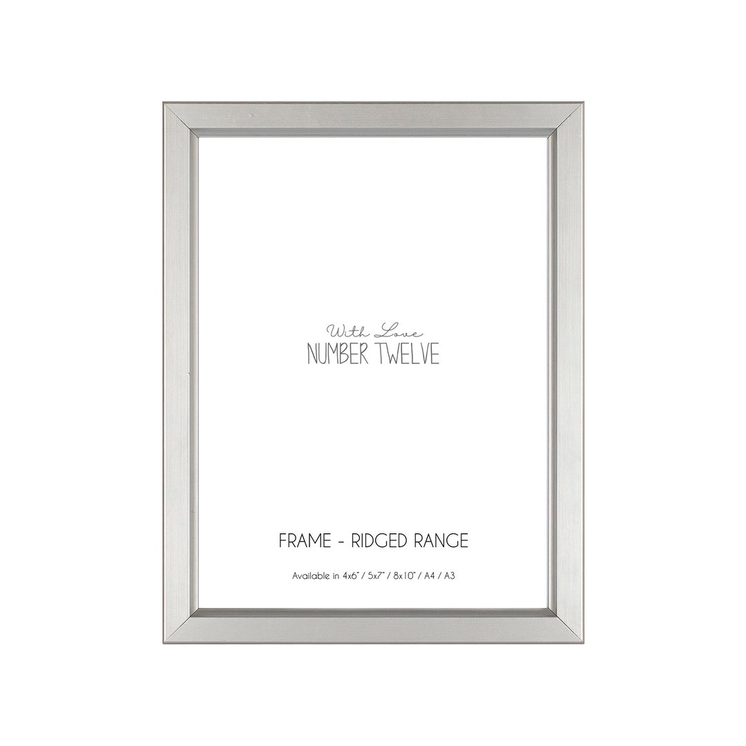 A4 Ridged Silver Photo Frame Etsy UK