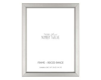 A4 Ridged Silver Photo Frame