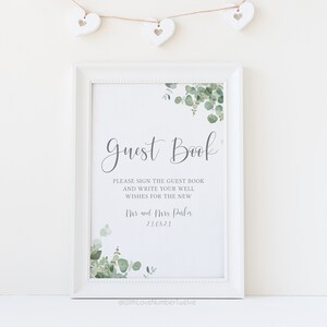 Guest Book Wedding Print - Personalised Wedding Sign, Wedding Print, Wedding Decor