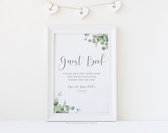 Guest Book Wedding Print - Personalised Wedding Sign, Wedding Print, Wedding Decor