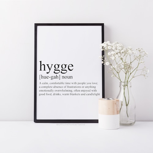 HYGGE DEFINITION PRINT Wall Art Print Hygge Print Etsy UK