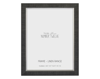 A3 Linen Black Photo Frame