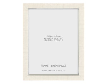 A3 Linen White Photo Frame