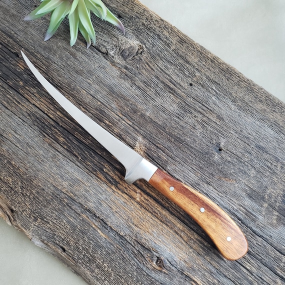 Fish Fillet Knife, Custom Handle, Premium Exotic Wood, Hawaiian Koa -   New Zealand