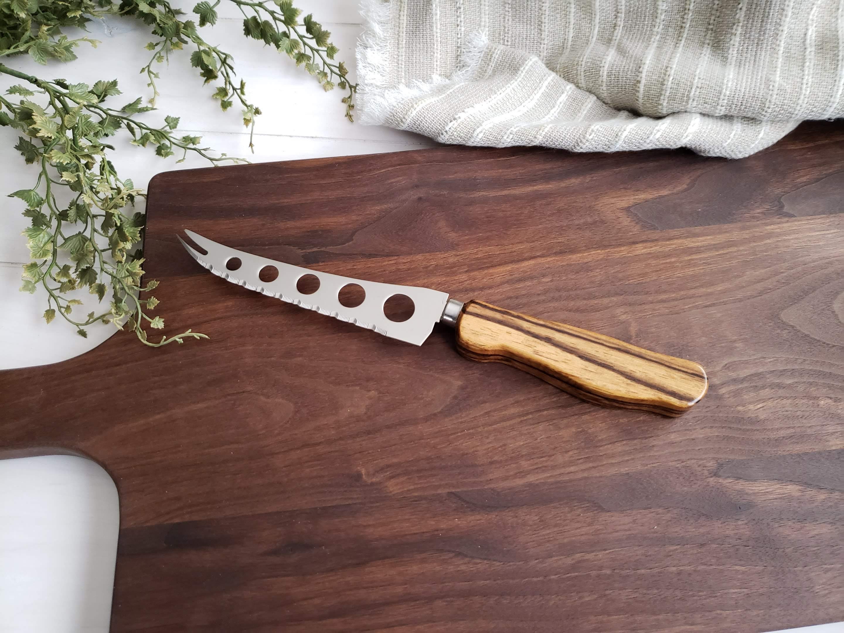 Cheese Knife Wood Handle Kitchen Knife Exotic Wood Etsy