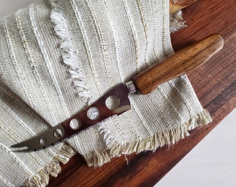 Cheese Knife, Wood Handle Kitchen Knife, Walnut