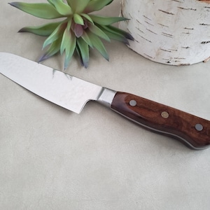 10 inch Chef Knife, Handmade Claro Walnut Wood Handle, Damascus Steel Blade