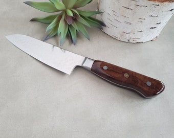 10 inch Chef Knife, Handmade Claro Walnut Wood Handle, Damascus Steel Blade