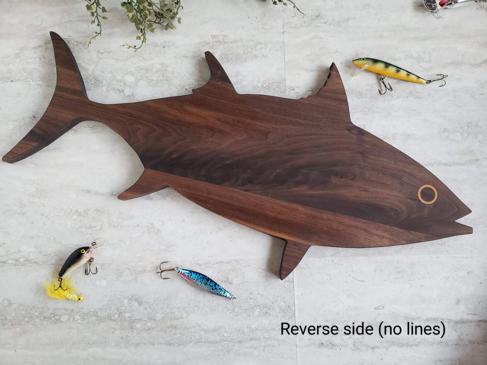 Serving Board Fish Shape, Coastal Fish Decor, Walnut Wood Etsy