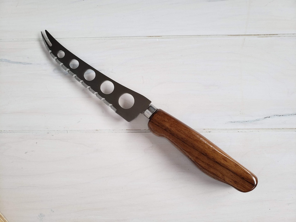 Cheese Knife Exotic Wood Handle Kitchen Knife Walnut Etsy