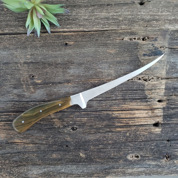 Fish Fillet Knife, Exotic Wood Handle, Custom, High Quality 