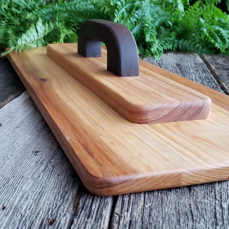 Large Charcuterie Board With Handle Wood Cheese Image 0