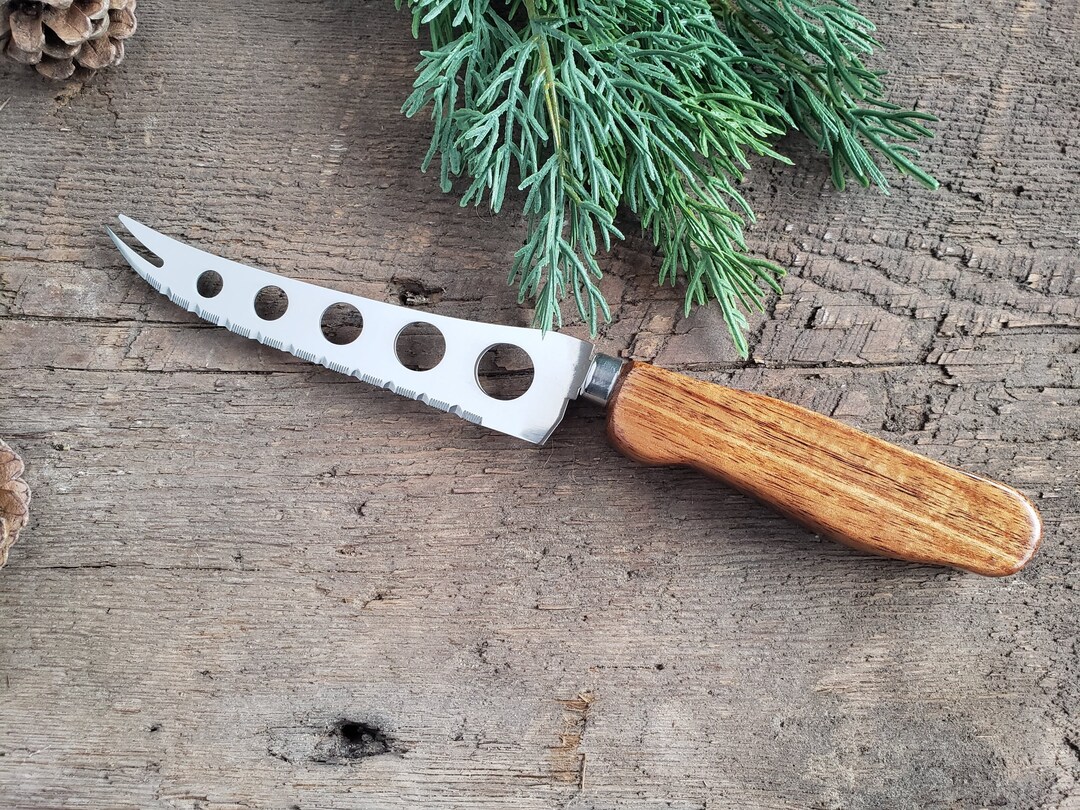 Cheese Knife Wood Handle Kitchen Knife Tigerwood Etsy