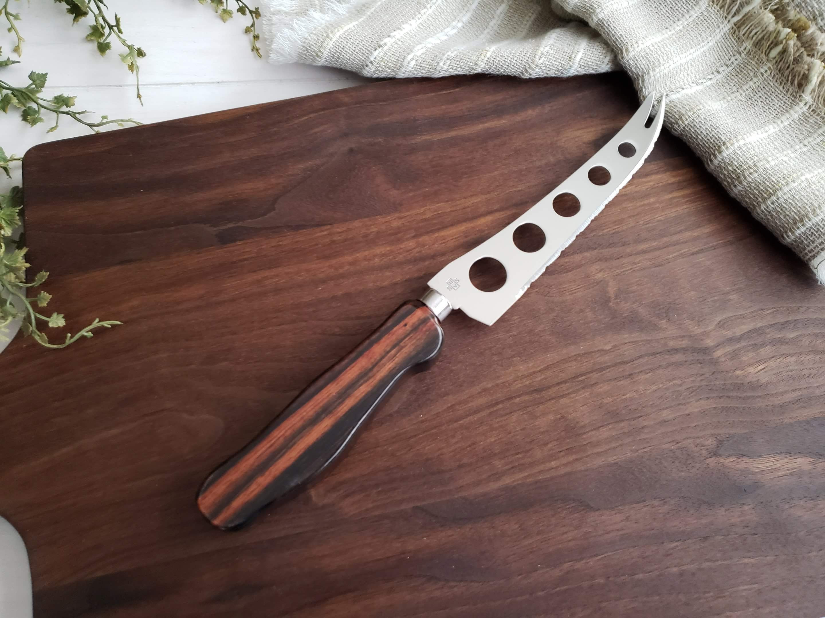 Cheese Knife Wood Handle Kitchen Knife Exotic Wood Etsy