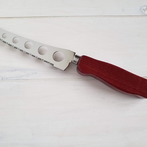 Cheese Knife, Exotic Wood Handle Kitchen Knife, Purpleheart