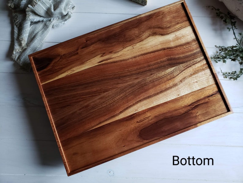 Wood Serving Tray With Handles Ottoman Tray Custom Exotic Etsy