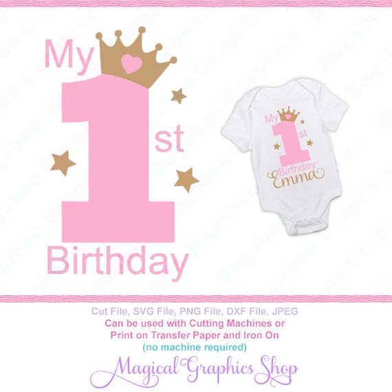 Download First Birthday Svg Birthday Svg My First Birthday Svg One Etsy