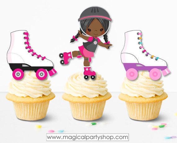 Roller Skate Cupcake Toppers | Etsy