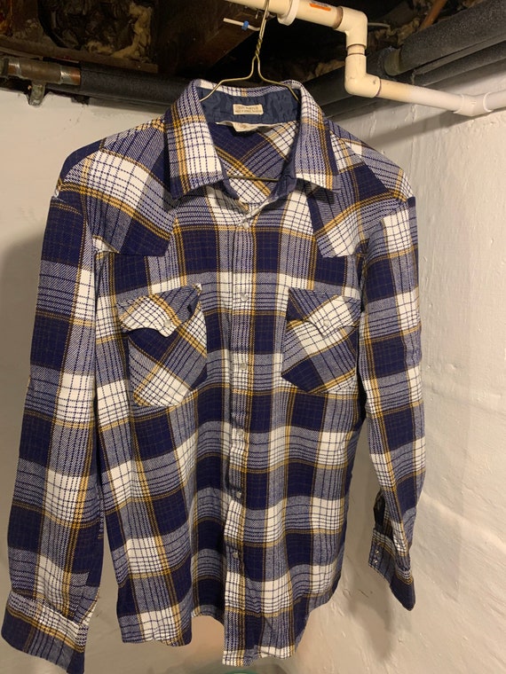 Vintage 70s/80s Western button flannel.