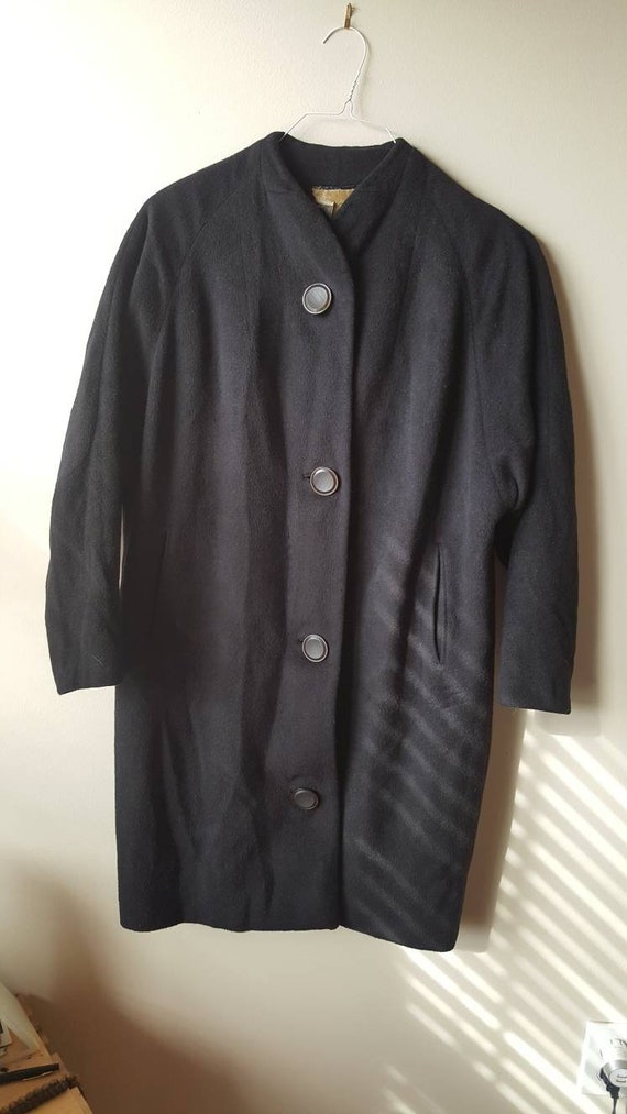 Vintage wool swing overcoat - image 1