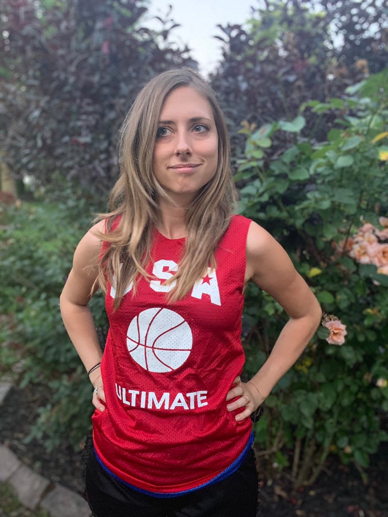 Reversible vintage USA America basketball jersey.