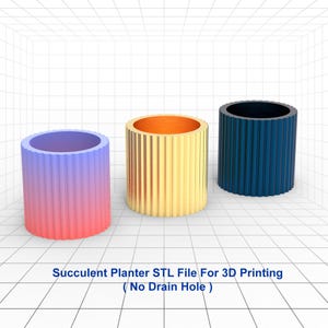Succulent Planter STL File, Planter 3D Printer File, Decorative Planter, STL Files For 3D Printing