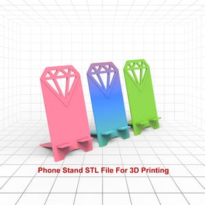 Phone Stand STL File, Phone Stand 3D Printer File, Phone Holder STL Files For 3D Printing