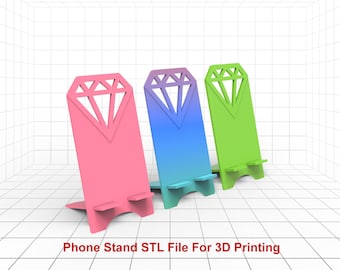 Phone Stand STL File, Phone Stand 3D Printer File, Phone Holder STL Files For 3D Printing