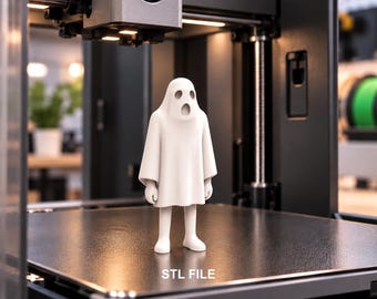 Archivo STL de fantasma, archivo para impresora 3D de decoración espeluznante, archivo STL de decoración de Halloween para impresión 3D