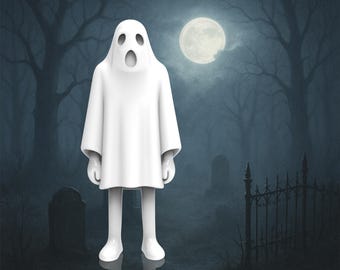 Ghost STL File, Spooky Decor 3D Printer File, Halloween Decor STL File For 3D Printing