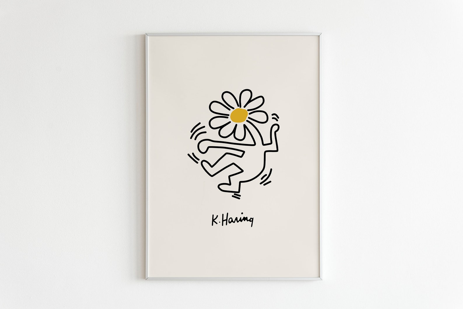keith haring dancing flower