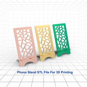 Phone Stand STL File, Phone Stand 3D Printer File, Phone Holder STL Files For 3D Printing