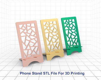 Phone Stand STL File, Phone Stand 3D Printer File, Phone Holder STL Files For 3D Printing