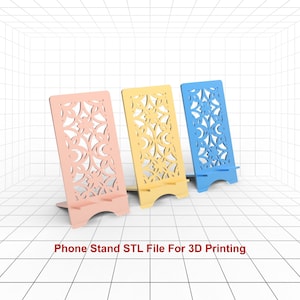 Phone Stand STL File, Phone Stand 3D Printer File, Phone Holder STL Files For 3D Printing