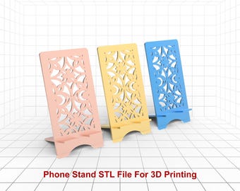 Phone Stand STL File, Phone Stand 3D Printer File, Phone Holder STL Files For 3D Printing