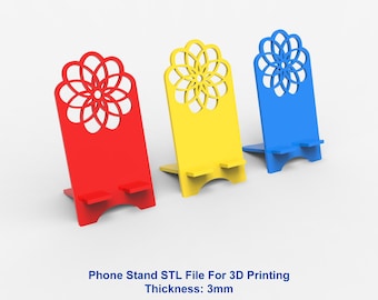 Phone Stand STL File, Phone Stand 3D Printer File, Phone Holder STL Files For 3D Printing