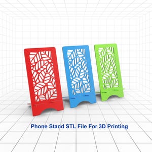 Phone Stand STL File, Phone Stand 3D Printer File, Phone Holder STL Files For 3D Printing