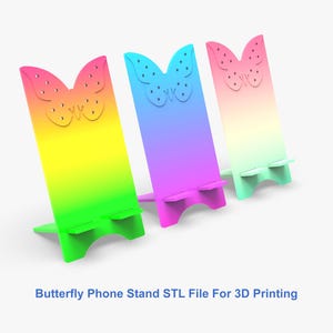 Butterfly Phone Stand STL File, Phone Stand 3D Printer File, Phone Holder STL File For 3D Printing BF1C