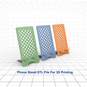 Phone Stand STL File, Phone Stand 3D Printer File, Phone Holder STL Files For 3D Printing