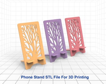 Phone Stand STL File, Phone Stand 3D Printer File, Phone Holder STL Files For 3D Printing