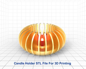 Candle Holder STL File For 3d Printer, Tealight Holder  3D Print File, Candle Holder STL Files For 3D Printing