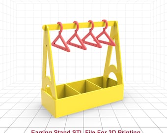Earring Stand STL File, 3D Print Jewelry Hanger, Earring Hanger 3D Printing, STL Files For 3D Printing