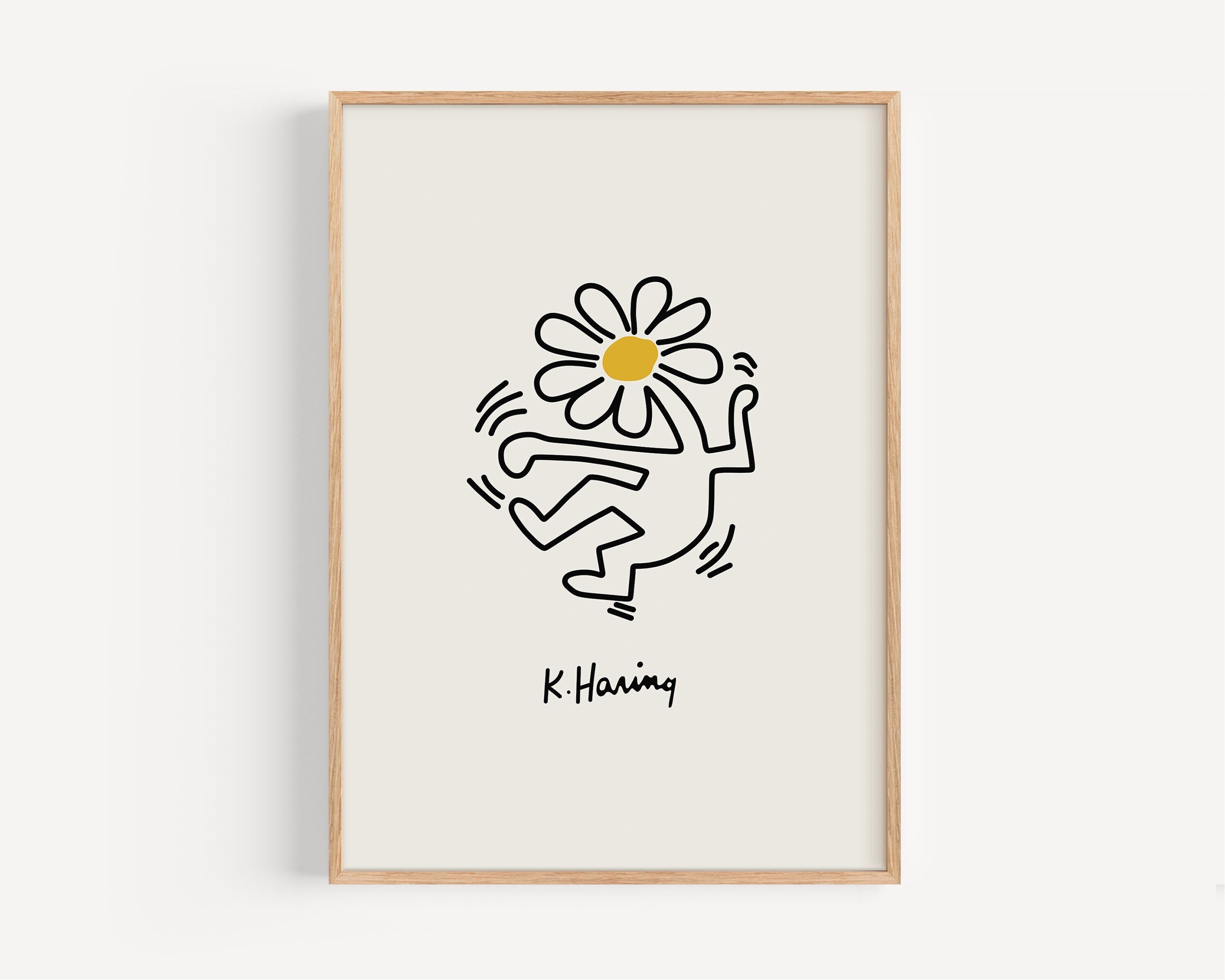 keith haring dancing flower